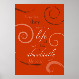 Poster John 10:10 - Choisissez votre propre couleur! Pers
