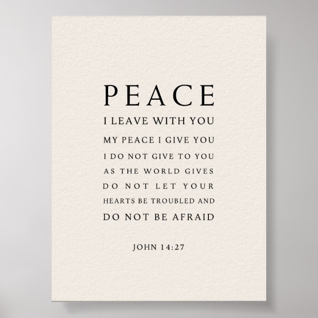 Poster John 14:27 Peace I leave with you (Devant)