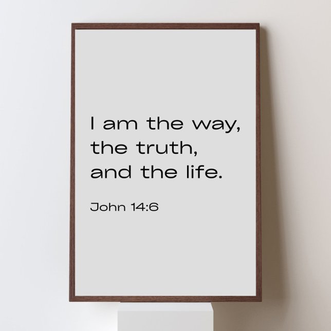 Poster John 14:6 – Minimalist Bible Verse  (Créateur téléchargé)