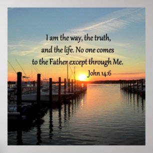 POSTER JOHN 14:6 SUNSET PHOTO DESIGN