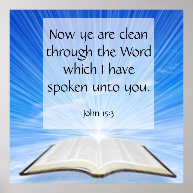 Poster John 15:3 (Devant)