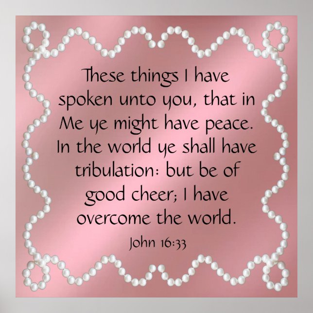 Poster John 16:33 (Devant)