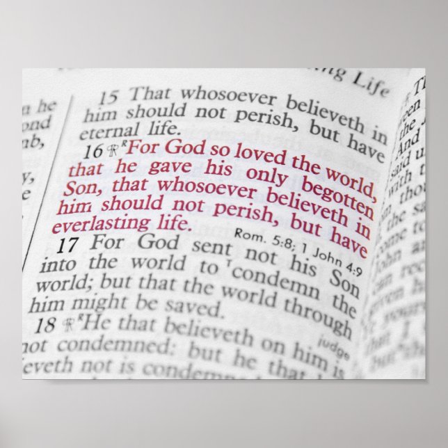 Poster John 3:16 (Devant)