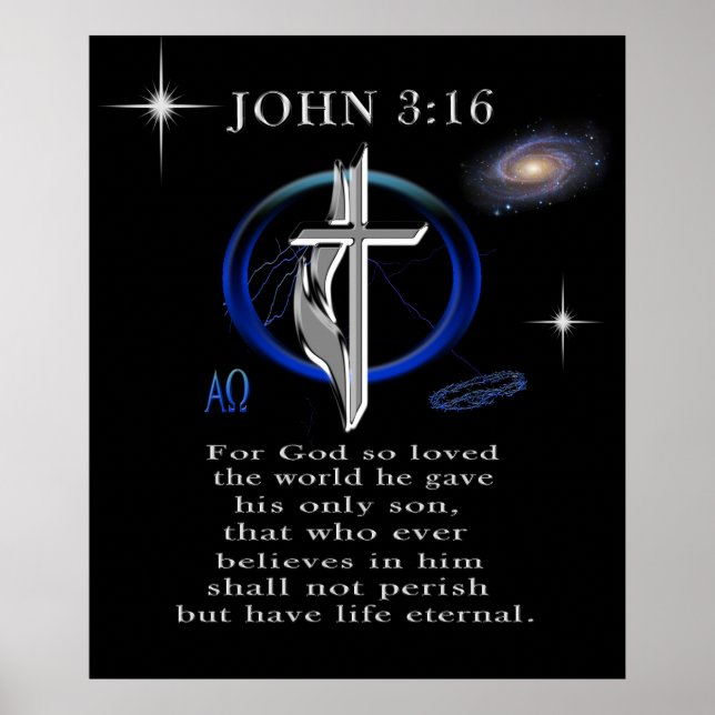 Poster John 3:16 (Devant)