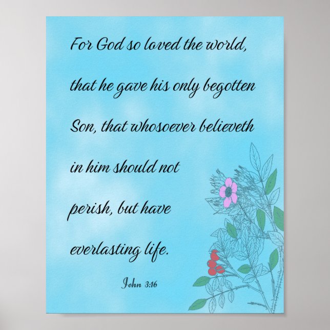 Poster John 3:16 (Devant)
