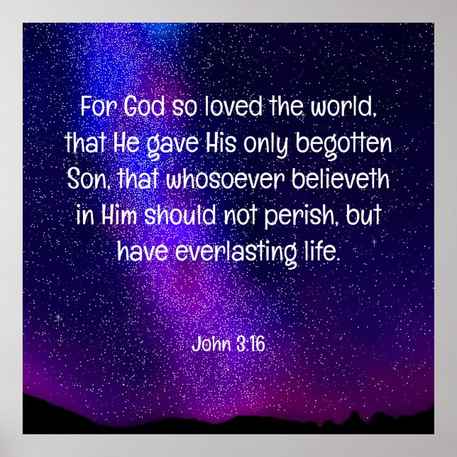 Poster John 3:16 (Devant)