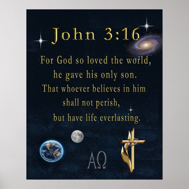 Poster John 3:16 (Devant)