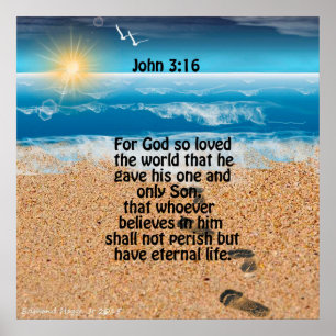 Poster John 3:16 Écriture