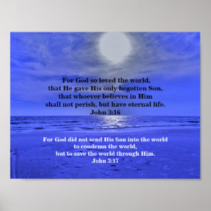 Poster JOHN 3:16 et JOHN 3:17