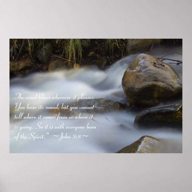 Poster John 3:8 (Devant)