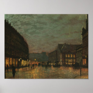 Poster John Atkinson Grimshaw - ruelle de verrat, Leeds