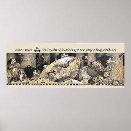 Poster John Bauer Domberget Trolls attend des invités CC1