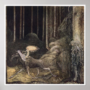 Poster John Bauer Elk Coton
