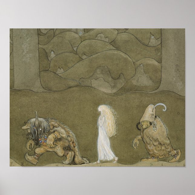 Poster John Bauer - La princesse et les trolls (Devant)