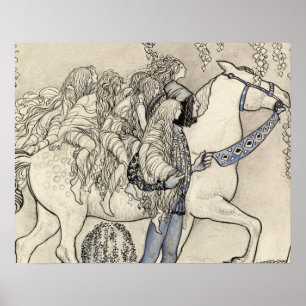 Poster John Bauer - Le Cheval qu'il a conduit au Bit