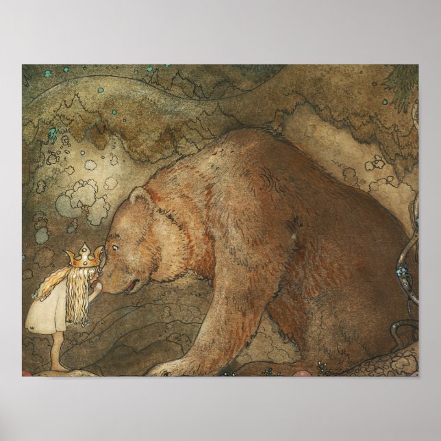 Poster John Bauer - Pauvre petite base (Devant)