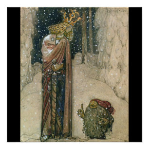 Poster John Bauer - Princesse et Troll