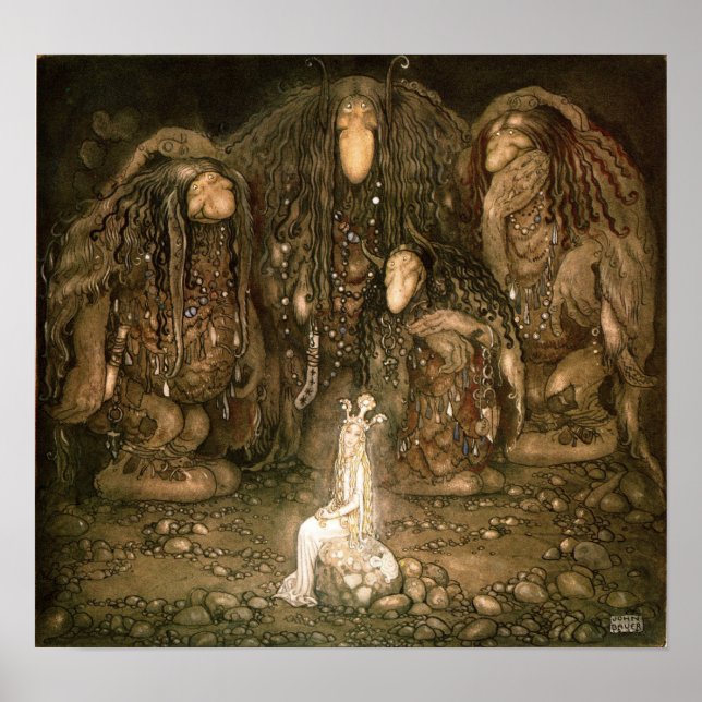 Poster John Bauer - Trolls (Devant)