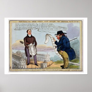 Poster John Bull and the Architect Wot Builds the Arches