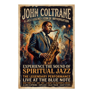 Poster John Coltrane – Légende du jazz