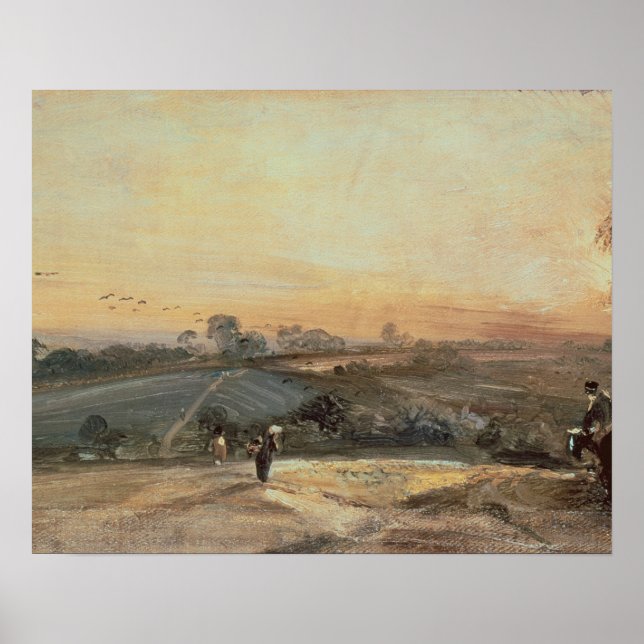 Poster John Constable | Autumnal Sunset (Devant)