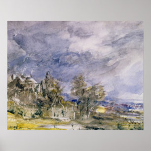 Poster John Constable Hampstead Heath de près de Well W