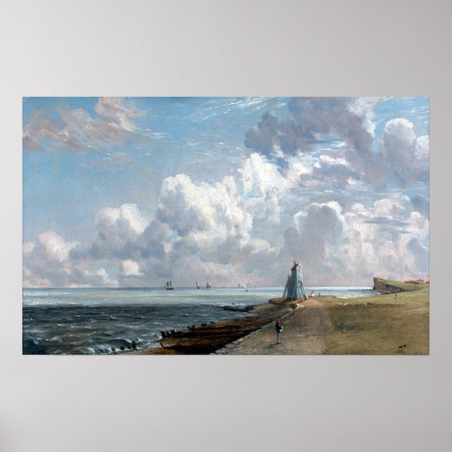 Poster John Constable Harwich Le Phare Bas (Devant)