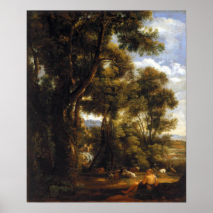 Poster John Constable Paysage avec Goatherd et Chèvres