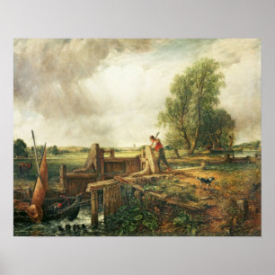 Poster John Constable   Un bateau passant par une serrure