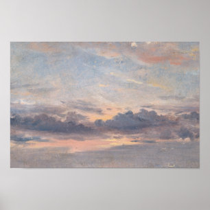 Poster John Constable - une étude de nuage, coucher du