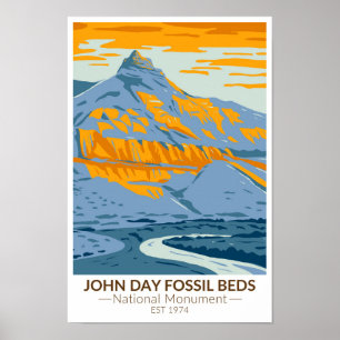 Poster John Day Fossil Beds National Monument Oregon