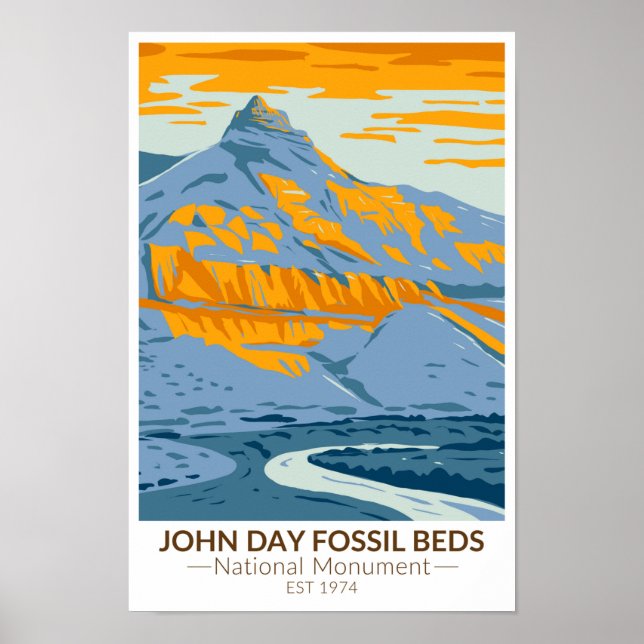 Poster John Day Fossil Beds National Monument Oregon (Devant)