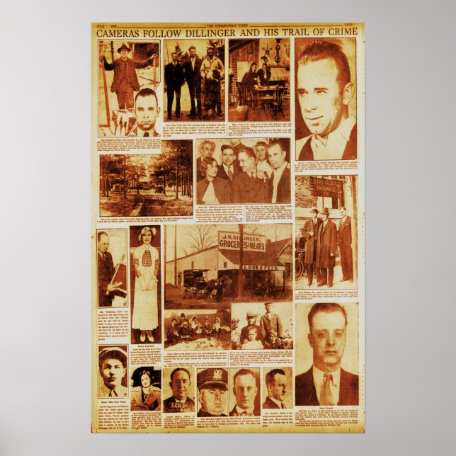 Poster John Dillinger Trail of Crime Ennemi public #1 (Devant)