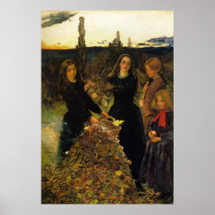 Poster John Everett Millais Feuilles d'automne