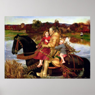 Poster John Everett Sir Isumbras at the Ford