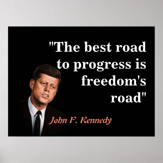 Poster John F. Kennedy Citation Sur La Liberté (Devant)