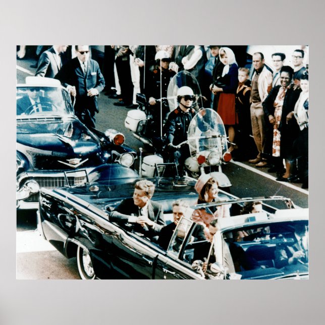 Poster John F Kennedy et Jackie dans les Dallas Motorcade (Devant)