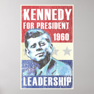 Poster John F. Kennedy JFK présidentiel historique