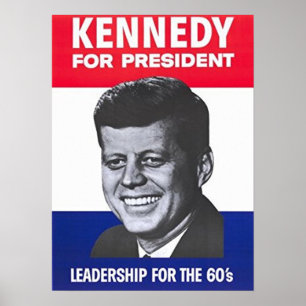 Poster John F Kennedy Président