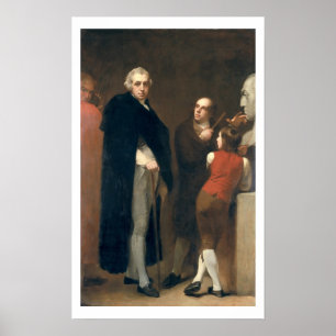 Poster John Flaxman (1755-1826) modelant son buste de