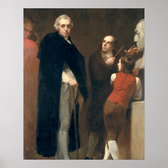 Poster John Flaxman (1755-1826) modélisant son buste de W (Devant)