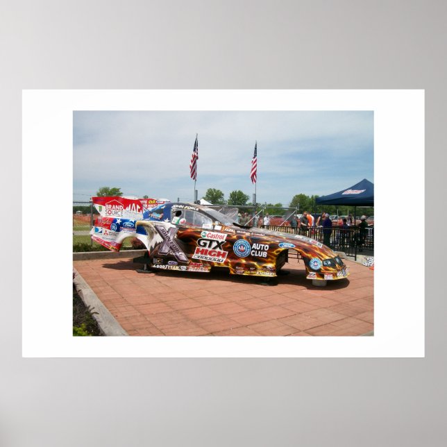 Poster John Force Top Carrosserie de voiture amusant carb (Devant)