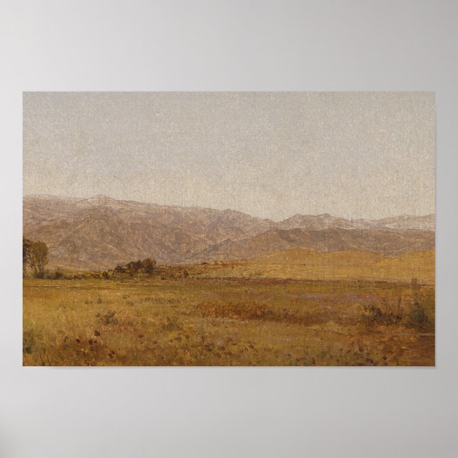 Poster John Frederick Kensett - Snowy Range et Foothills (Devant)