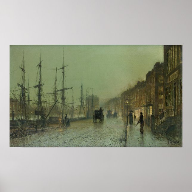Poster John Grimshaw - Livraison sur le Clyde, 1881 (Devant)