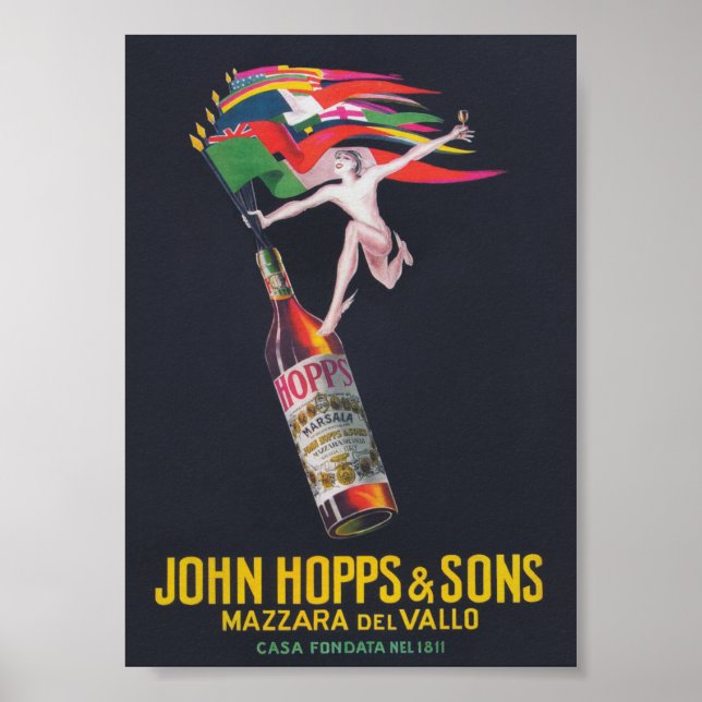 Poster John Hopps et Sons Mazzara del Vallo Beverage (Devant)