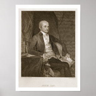 Poster John Jay, gravé par Asher Brown Durand