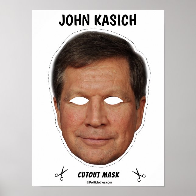 Poster JOHN KASICH Masque Halloween (Devant)