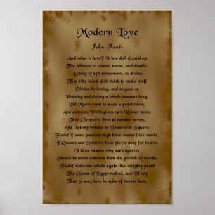 Poster John Keats, Amour Moderne