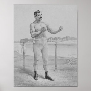 Poster John L. Sullivan - boxeur de Nu-Articulation