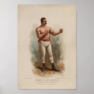 Poster John L. Sullivan - Champion Pugilist - Color Print